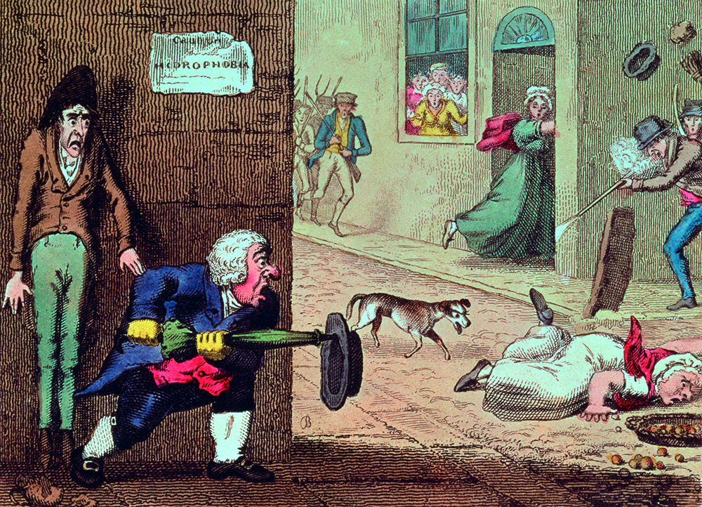 ‘Mad Dog’, hand-coloured engraving, 1826.