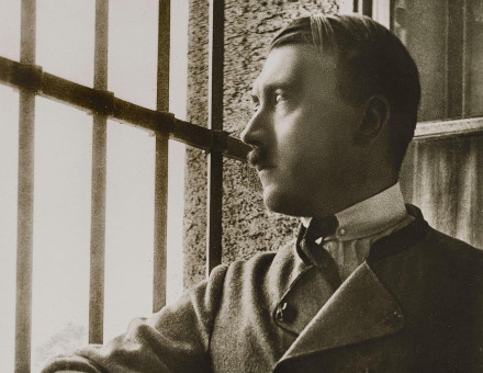 Adolf Hitler in Landsberg Prison following the Beer Hall Putsch, 1924. Shawshots/Alamy Stock Photo.