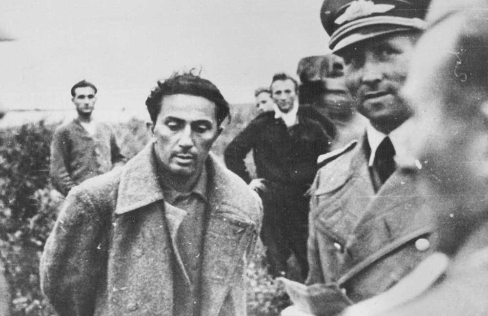 Yakov Dzhugashvili following his capture, on a German airfield, 1941.