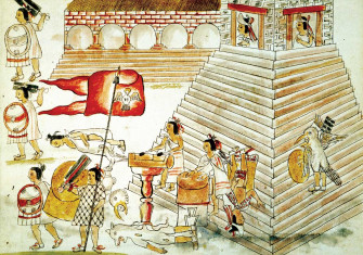 The destruction of Tenochtitlan, Spanish, 16th century © Bridgeman Images.