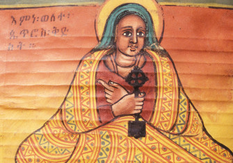 Portrait of Walatta Petros, 18th-century manuscript, Ethiopia